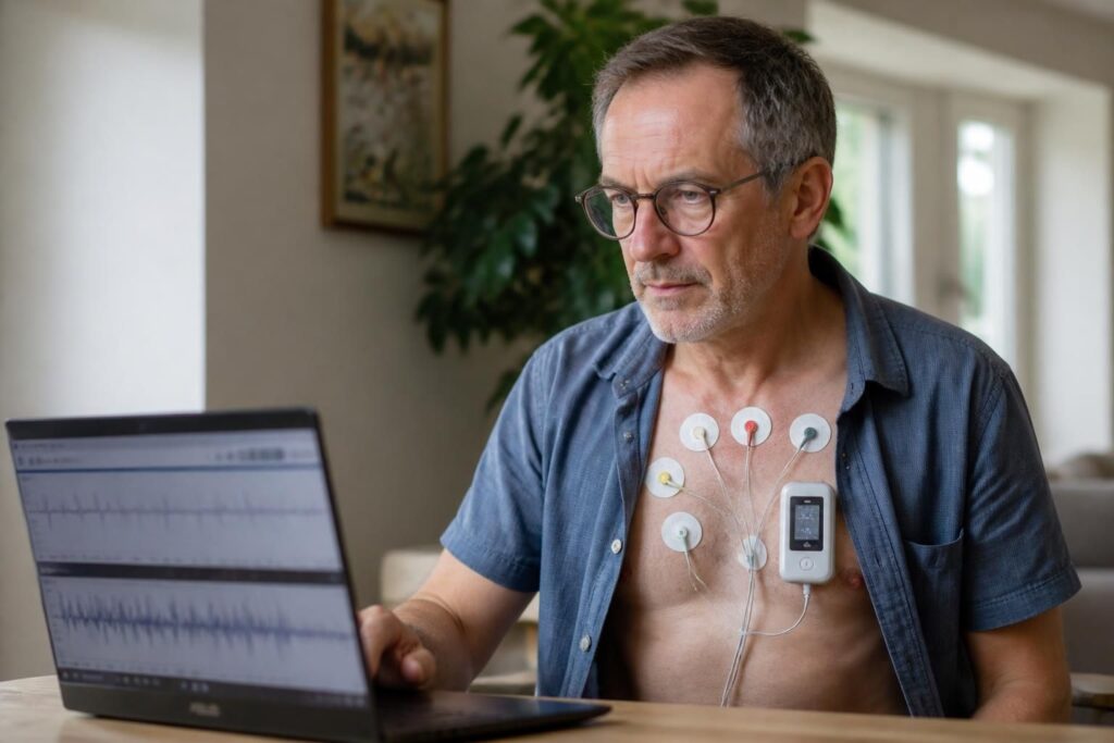 découvrez comment le holter cardiaque, un examen non invasif, permet de détecter les troubles du rythme cardiaque dans la vie quotidienne pour un diagnostic précis et un suivi efficace.