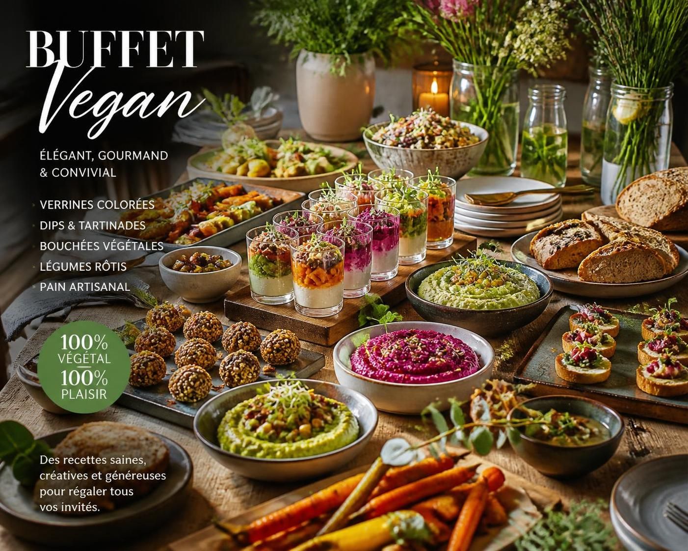 découvrez comment composer un buffet vegan gourmand et varié pour séduire tous vos convives, avec des recettes savoureuses et faciles à préparer.