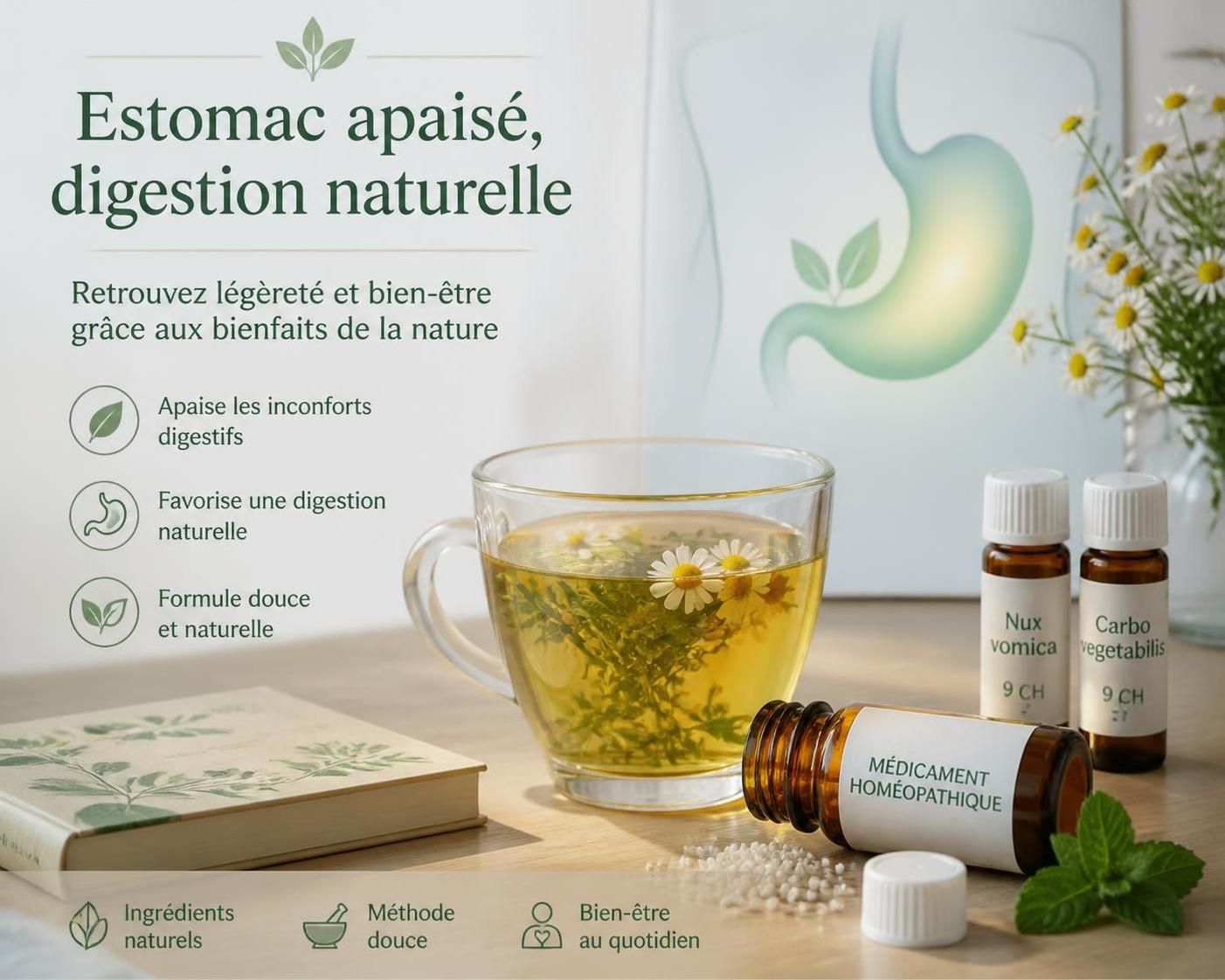 découvrez comment l'homéopathie peut soulager vos troubles digestifs et apaiser votre estomac grâce à des solutions naturelles et efficaces.