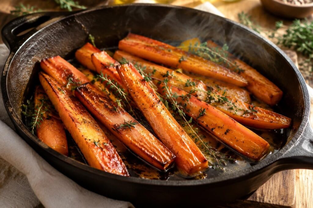 découvrez comment rôtir des carottes à la poêle facilement pour obtenir une texture fondante et un délicieux goût caramélisé.