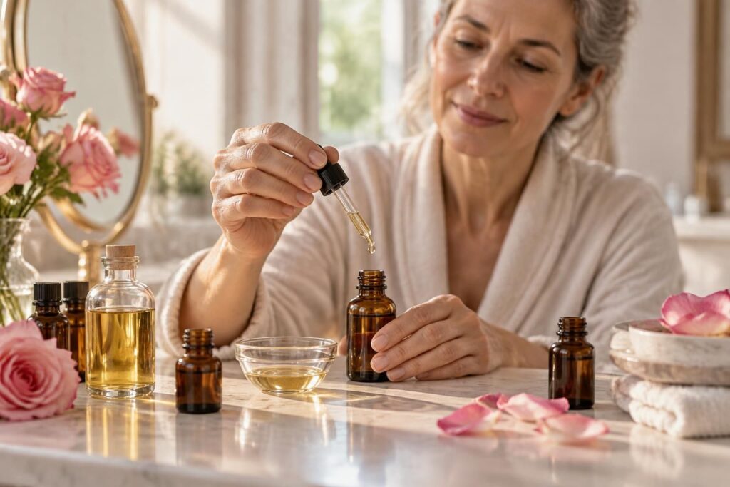 découvrez quelles huiles essentielles choisir contre les rides et comment les diluer correctement pour les intégrer à votre routine beauté en toute sécurité.